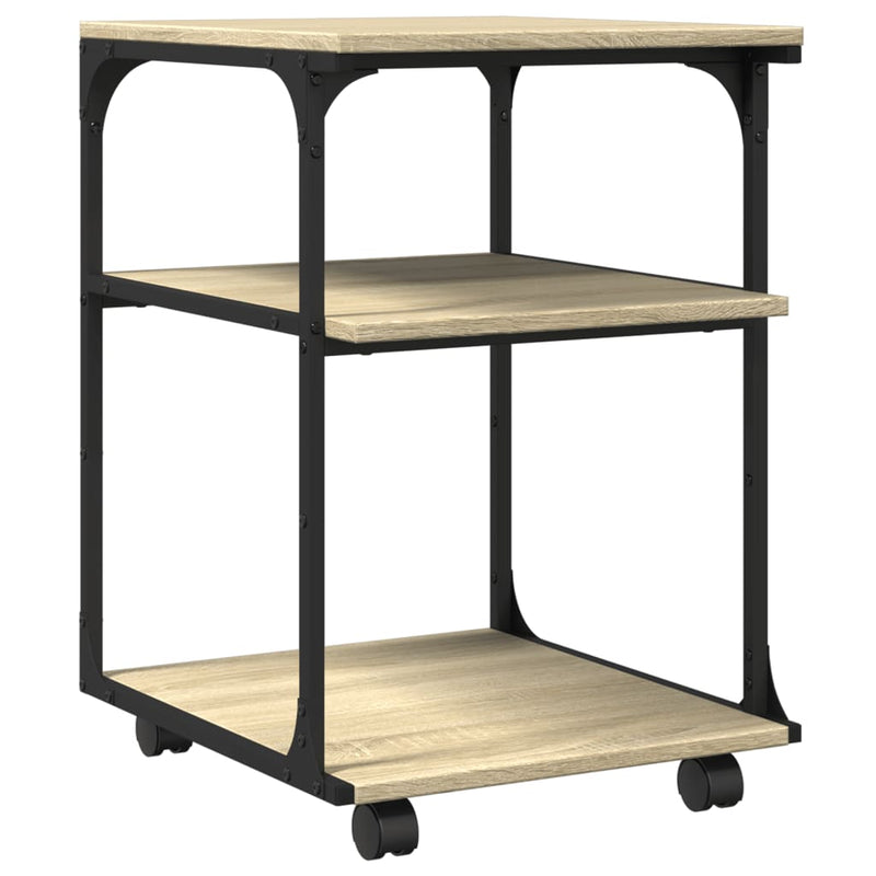 Load image into Gallery viewer, Vidaxl printerkastje 3-laags 43x48x64 cm bewerkt hout sonoma eiken