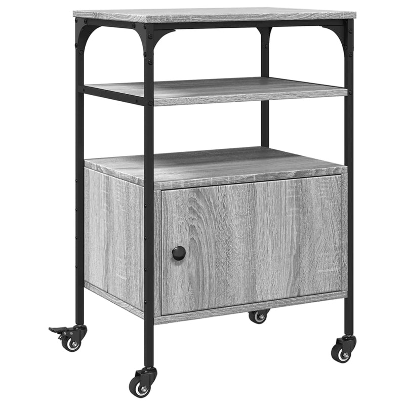 Load image into Gallery viewer, Vidaxl printerkastje 3-laags 50x40x76 cm bewerkt hout grijs sonoma