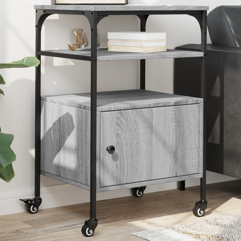 Load image into Gallery viewer, Vidaxl printerkastje 3-laags 50x40x76 cm bewerkt hout grijs sonoma