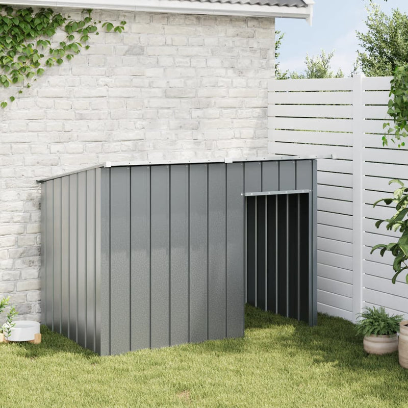 Load image into Gallery viewer, Vidaxl hondenhok met dak 153x91x110 cm staal antracietkleurig