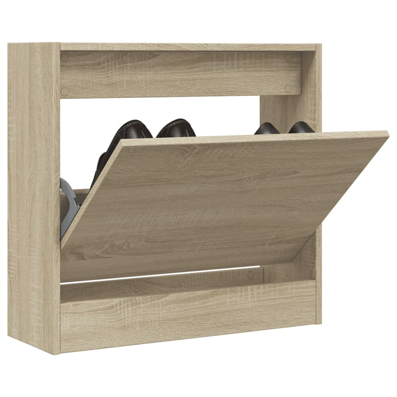 Load image into Gallery viewer, Vidaxl schoenenkast 60x21x57 cm bewerkt hout sonoma eikenkleurig