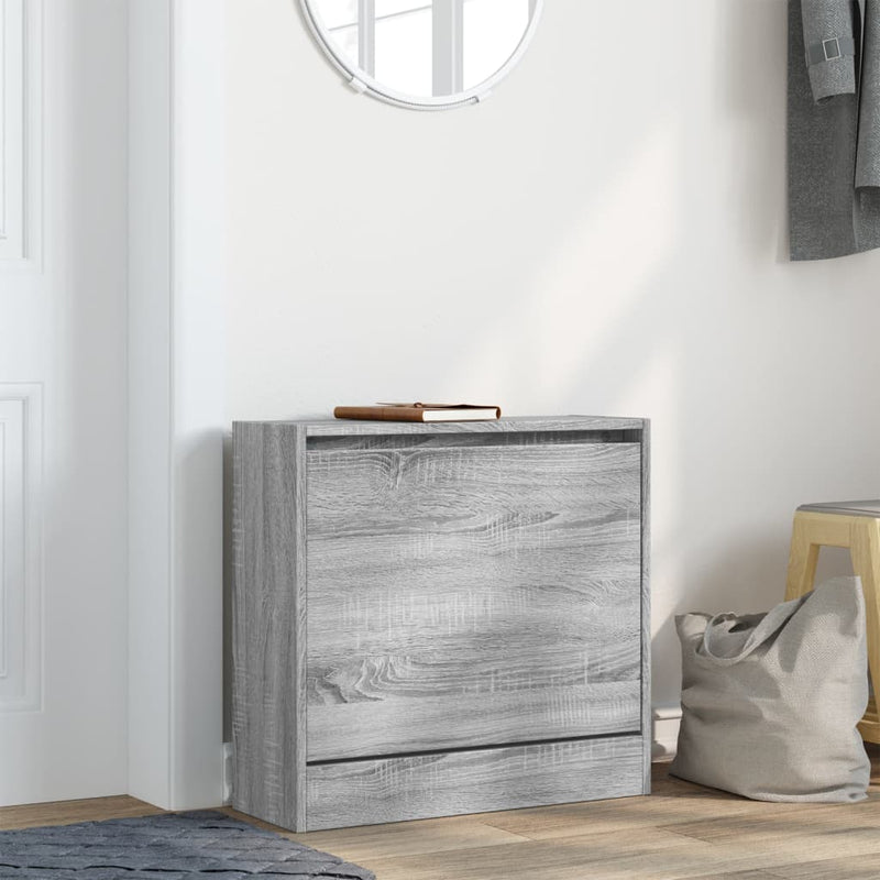 Load image into Gallery viewer, Vidaxl schoenenkast 60x21x57 cm bewerkt hout grijs sonoma eikenkleurig