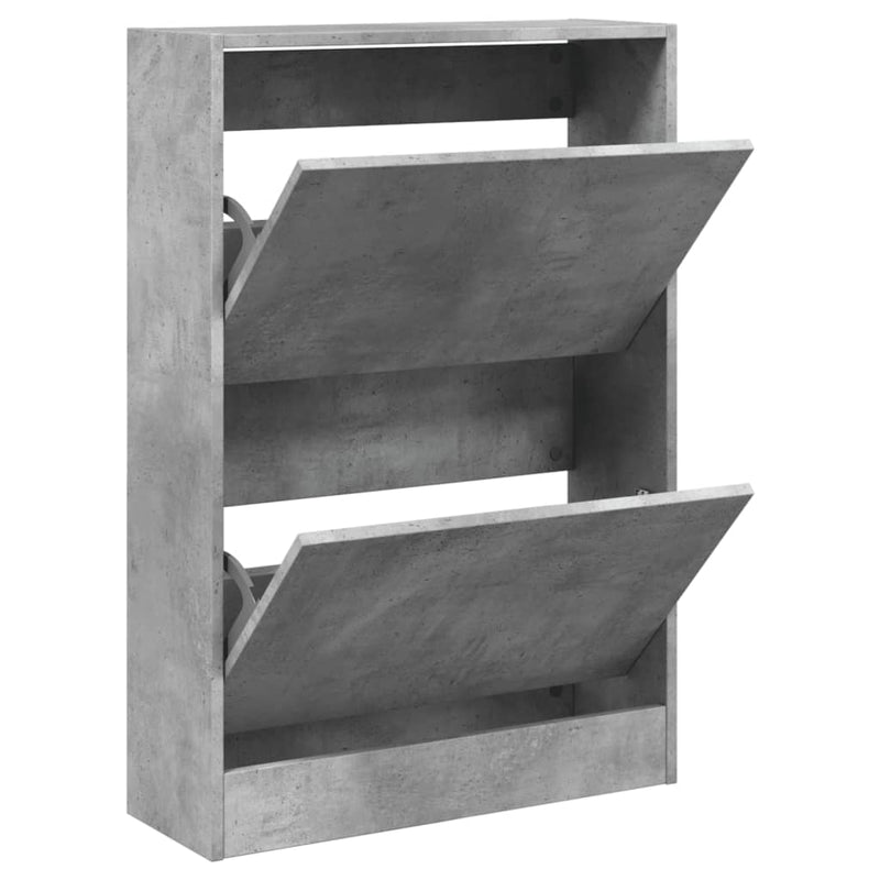 Afbeelding laden in galerijviewer, Vidaxl schoenenkast 60x21x87,5 cm bewerkt hout betongrijs