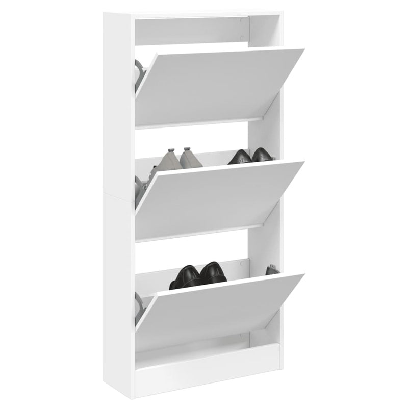 Load image into Gallery viewer, Vidaxl schoenenkast 60x21x125,5 cm bewerkt hout wit