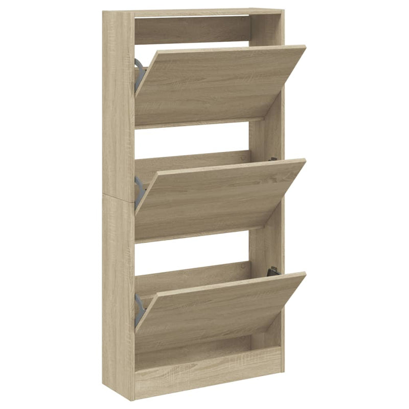 Load image into Gallery viewer, Vidaxl schoenenkast 60x21x125,5 cm bewerkt hout sonoma eikenkleurig