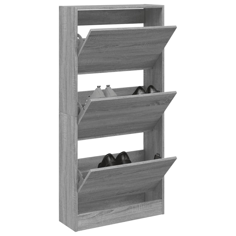 Load image into Gallery viewer, Vidaxl schoenenkast 60x21x125,5 cm bewerkt hout grijs sonoma eiken