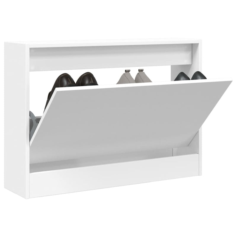 Load image into Gallery viewer, Vidaxl schoenenkast 80x21x57 cm bewerkt hout wit
