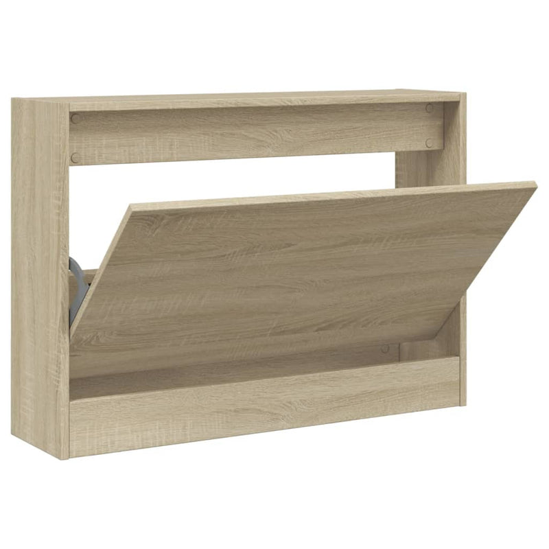 Load image into Gallery viewer, Vidaxl schoenenkast 80x21x57 cm bewerkt hout sonoma eikenkleurig
