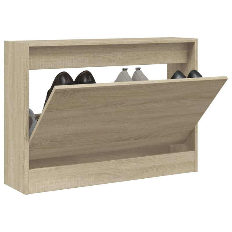 Load image into Gallery viewer, Vidaxl schoenenkast 80x21x57 cm bewerkt hout sonoma eikenkleurig