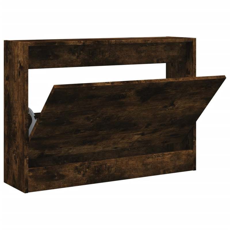 Load image into Gallery viewer, Vidaxl schoenenkast 80x21x57 cm bewerkt hout gerookt eikenkleurig
