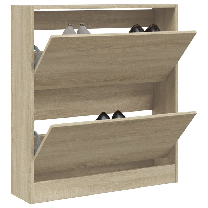 Load image into Gallery viewer, VidaXL Schoenenkast 80x21x87,5 cm bewerkt hout sonoma eikenkleurig