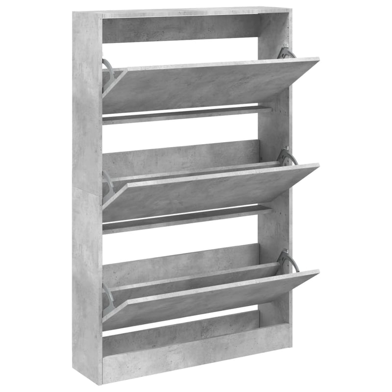 Load image into Gallery viewer, VidaXL Schoenenkast 80x21x125,5 cm bewerkt hout betongrijs