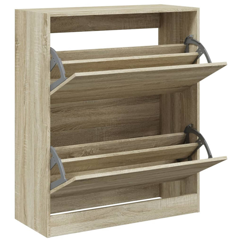Load image into Gallery viewer, Vidaxl schoenenkast 80x34x96,5 cm bewerkt hout sonoma eikenkleurig