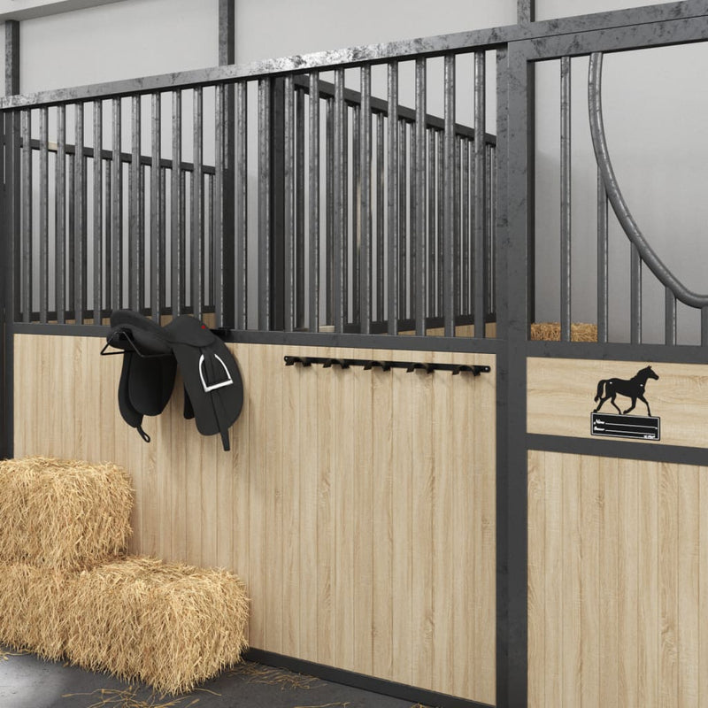 Load image into Gallery viewer, Vidaxl hoofdstelhouder voor 5 hoofdstellen ijzer zwart