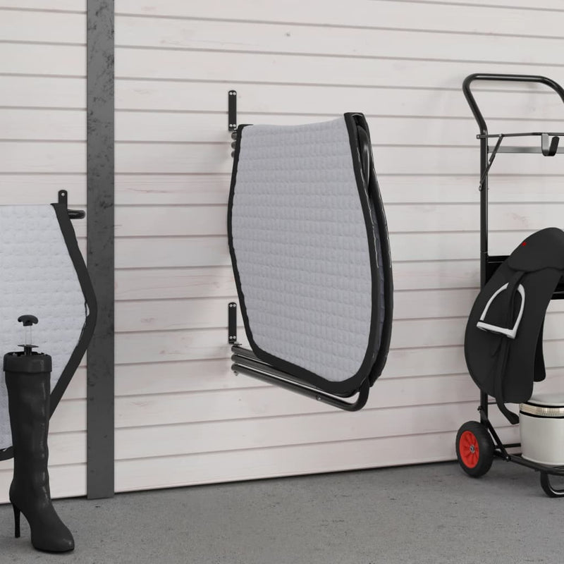 Load image into Gallery viewer, Vidaxl zadeldekrek met 3 stangen ijzer zwart