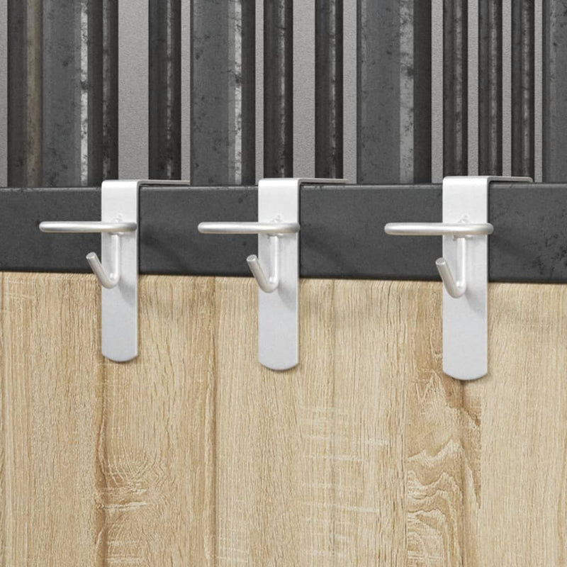 Load image into Gallery viewer, Vidaxl emmerhaken 3 st draagbaar gegalvaniseerd staal zilverkleurig