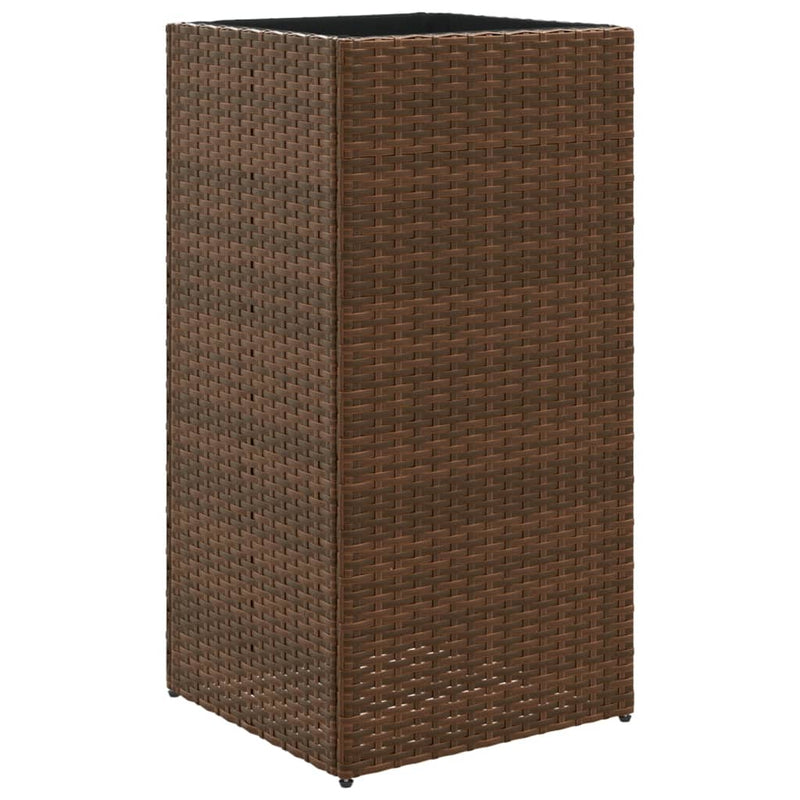 Load image into Gallery viewer, Vidaxl plantenbak 40x40x80 cm poly rattan bruin
