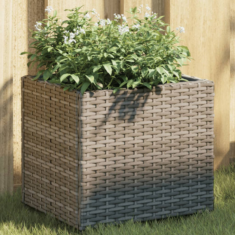 Load image into Gallery viewer, Vidaxl plantenbak 36x30x32 cm poly rattan grijs