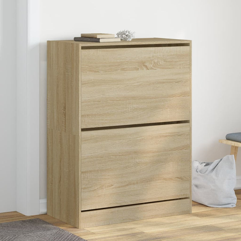 Load image into Gallery viewer, VidaXL Schoenenkast met 2 klaplades 80x42x108 cm sonoma eikenkleurig