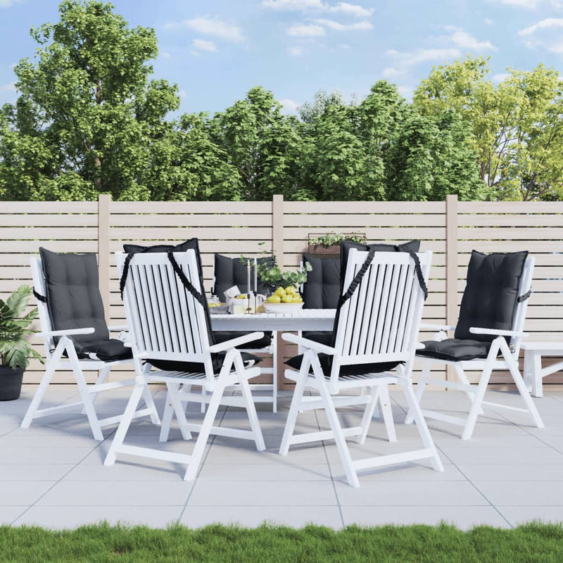 Load image into Gallery viewer, Vidaxl stoelkussens 6 st hoge rug oxford stof antracietkleurig