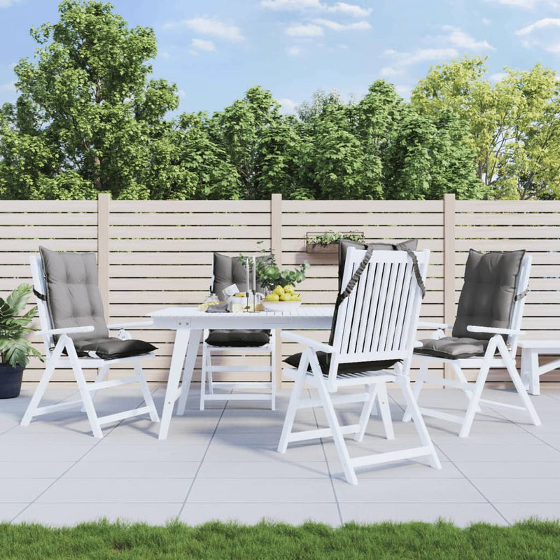 Load image into Gallery viewer, Vidaxl stoelkussens 4 st hoge rug oxford stof grijs