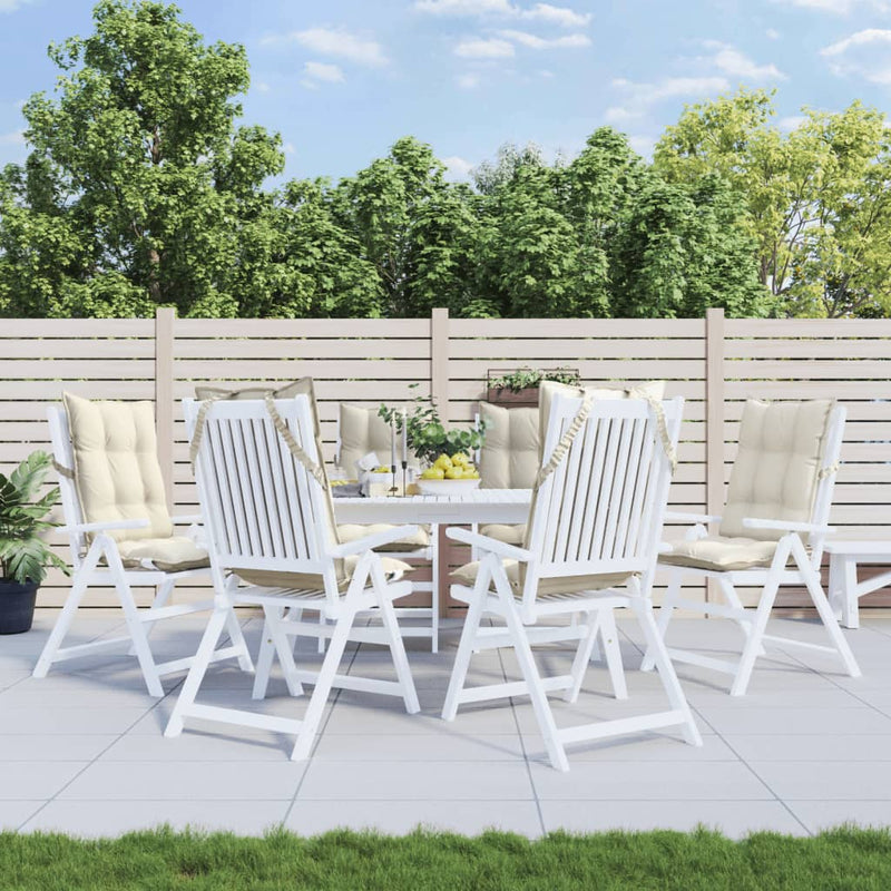 Load image into Gallery viewer, Vidaxl stoelkussens 6 st hoge rug oxford stof crèmekleurig