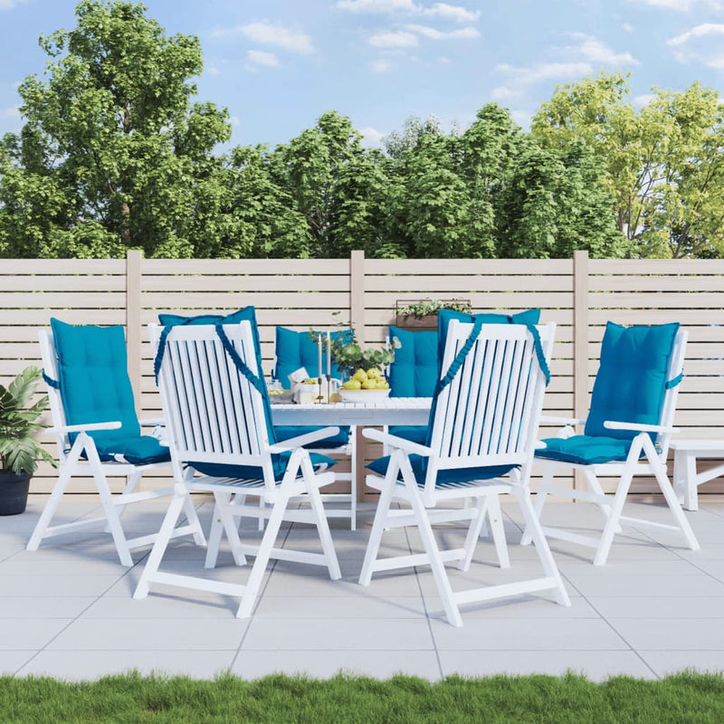 Load image into Gallery viewer, Vidaxl stoelkussens 6 st hoge rug oxford stof lichtblauw