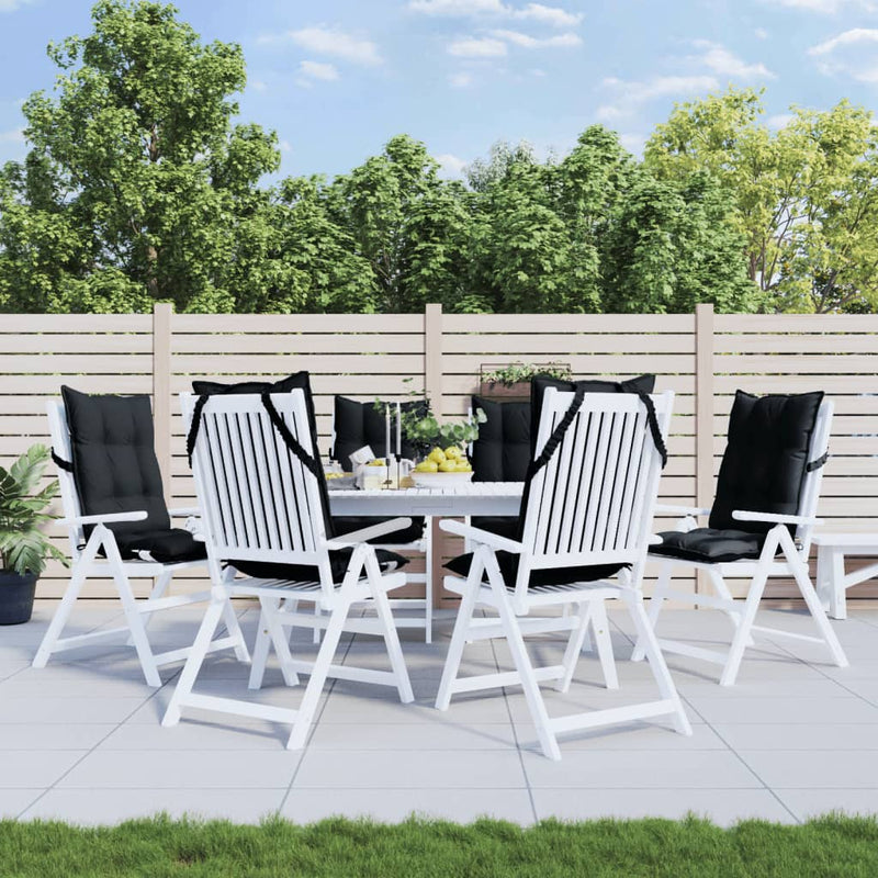 Load image into Gallery viewer, Vidaxl stoelkussens 6 st hoge rug oxford stof zwart