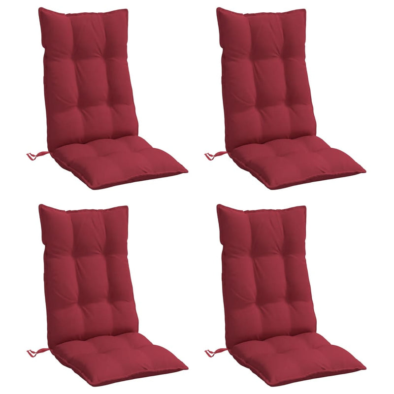 Load image into Gallery viewer, Vidaxl stoelkussens 4 st hoge rug oxford stof wijnrood