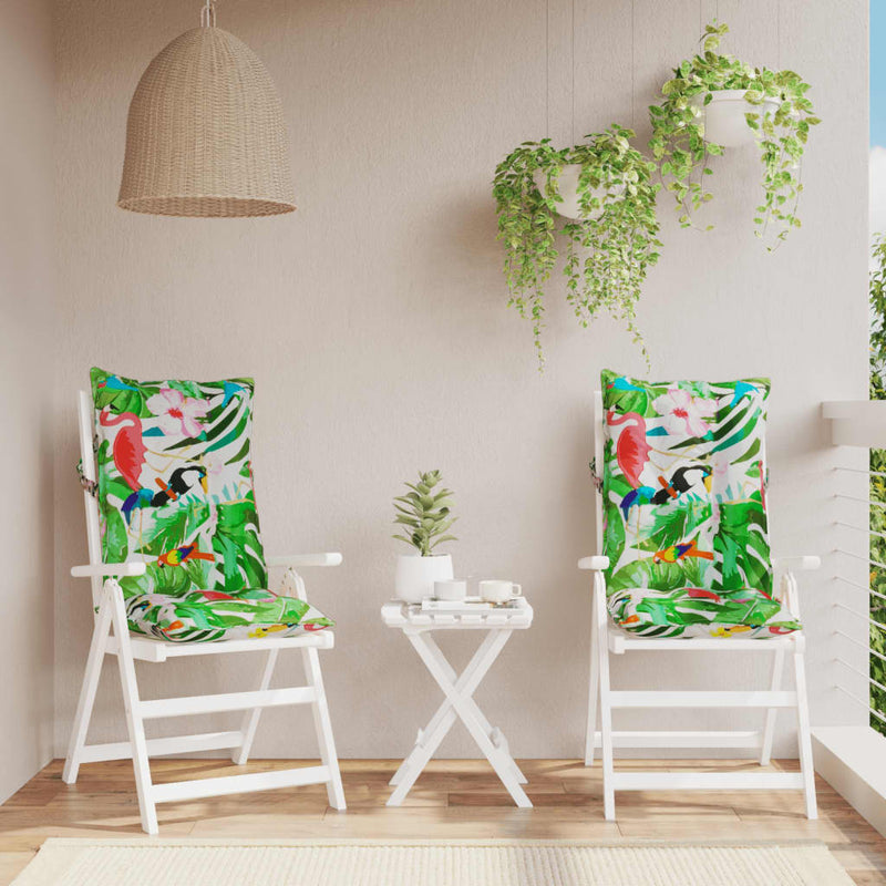 Load image into Gallery viewer, Vidaxl stoelkussens 2 st hoge rug oxford stof meerkleurig