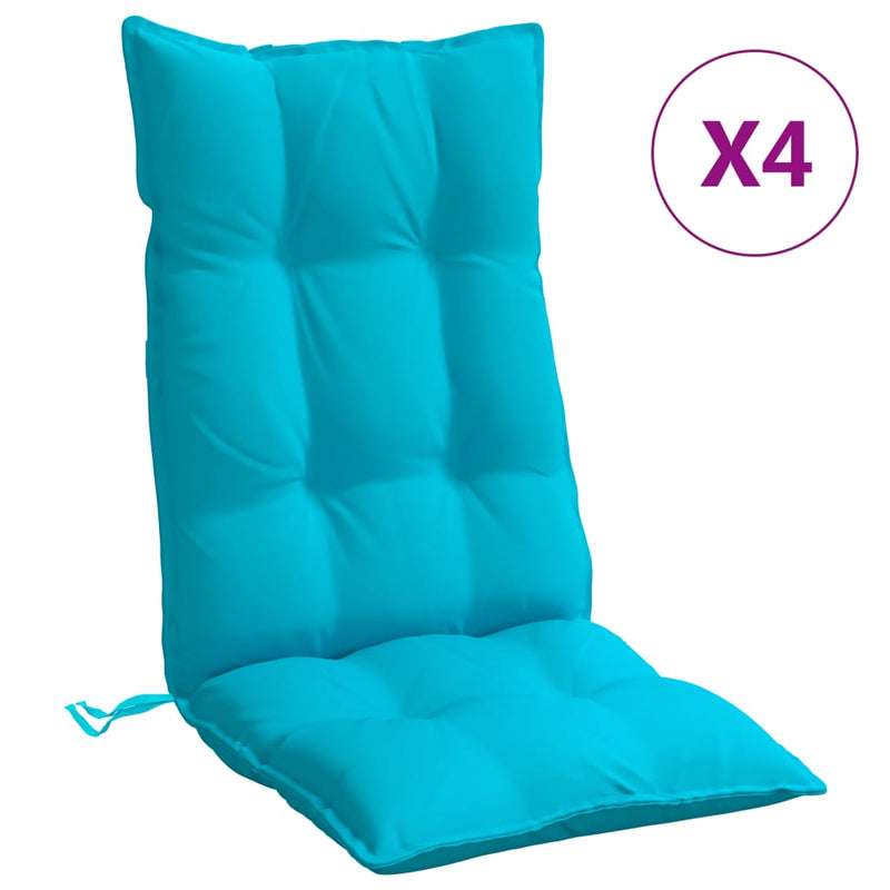 Load image into Gallery viewer, Vidaxl stoelkussens 4 st hoge rug oxford stof turquoise