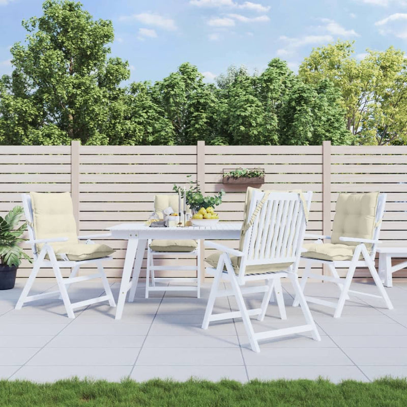 Load image into Gallery viewer, Vidaxl stoelkussens 4 st lage rug oxford stof crèmekleurig