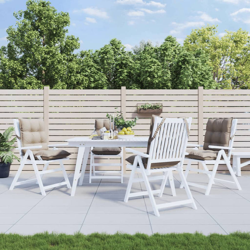 Load image into Gallery viewer, Vidaxl stoelkussens 4 st lage rug oxford stof taupe