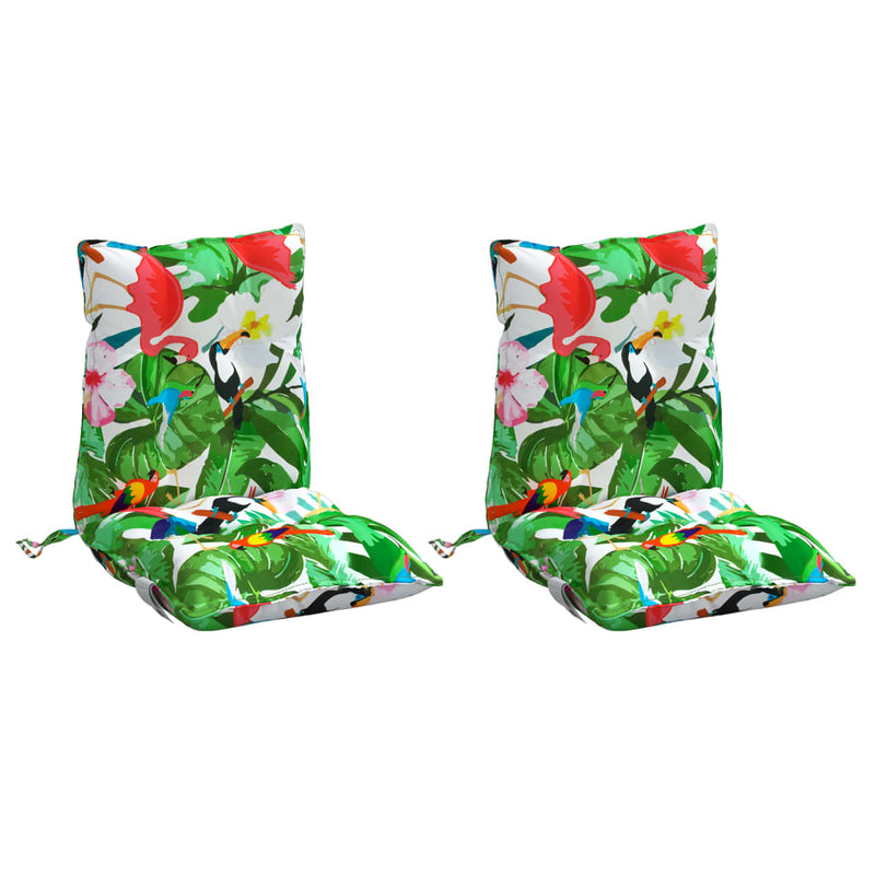 Load image into Gallery viewer, Vidaxl stoelkussens 2 st lage rug oxford stof meerkleurig