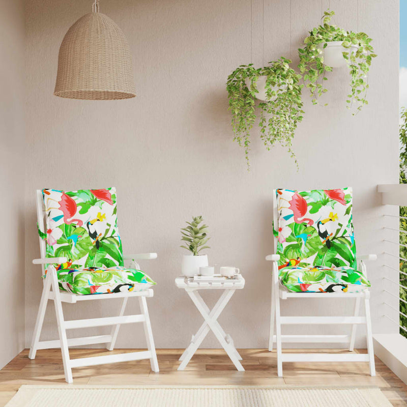 Load image into Gallery viewer, Vidaxl stoelkussens 2 st lage rug oxford stof meerkleurig