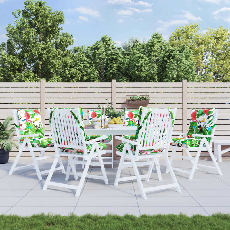 Load image into Gallery viewer, Vidaxl stoelkussens 6 st lage rug oxford stof meerkleurig