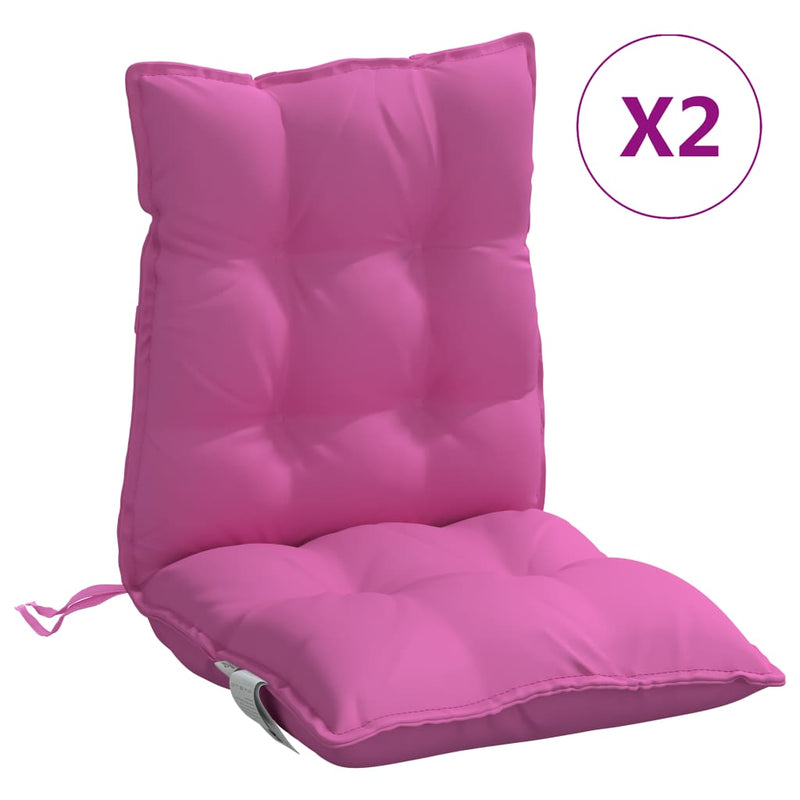 Load image into Gallery viewer, Vidaxl stoelkussens 2 st lage rug oxford stof roze