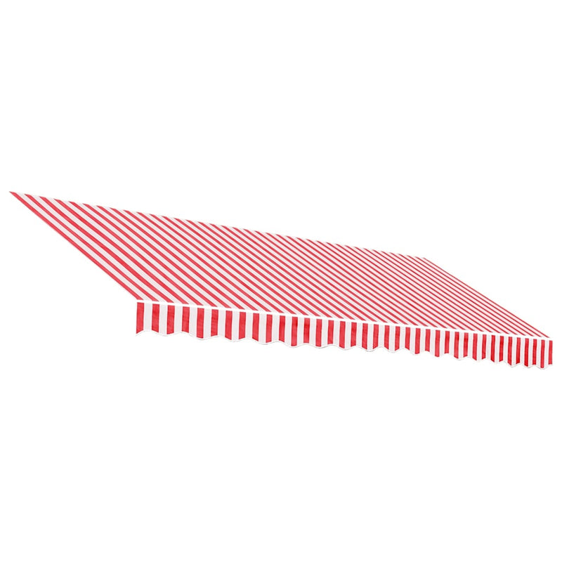 Load image into Gallery viewer, Vidaxl vervangingsdoek voor luifel gestreept 4x3 m rood en wit