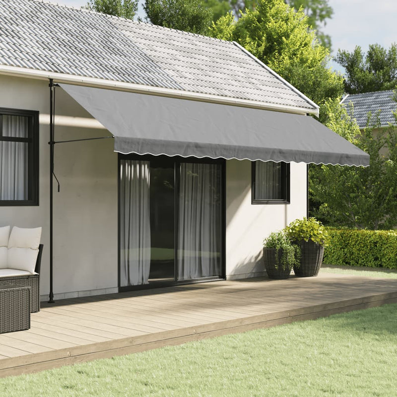 Load image into Gallery viewer, Vidaxl vervangingsdoek voor luifelrok gestreept 5 m antracietkleurig