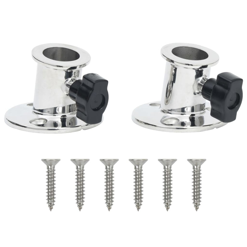 Load image into Gallery viewer, Vidaxl biminibasis2 st voor 26 mm buis rond roestvrij staal