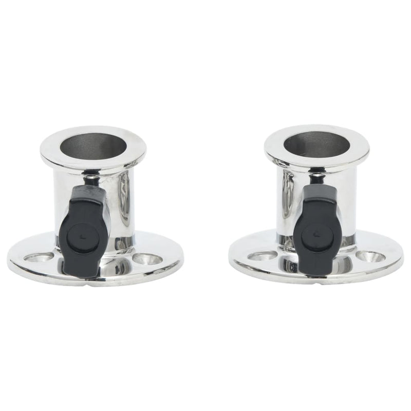 Load image into Gallery viewer, Vidaxl biminibasis2 st voor 26 mm buis rond roestvrij staal