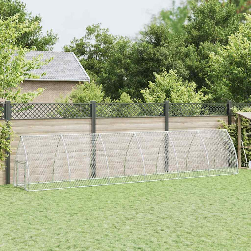 Load image into Gallery viewer, Vidaxl kippenhok 600x105x120 cm gegalvaniseerd staal zilverkleurig