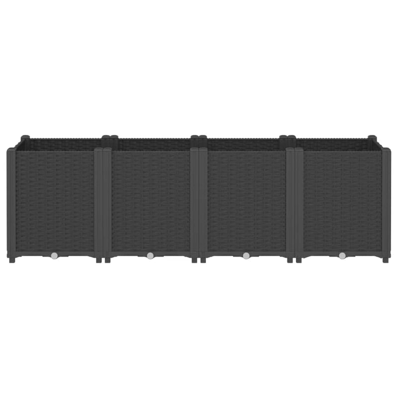 Load image into Gallery viewer, Vidaxl plantenbak 160x40x53 cm polypropeen zwart