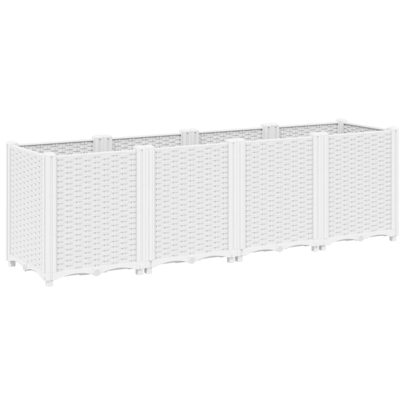 Load image into Gallery viewer, Vidaxl plantenbak 160x40x53 cm polypropeen wit