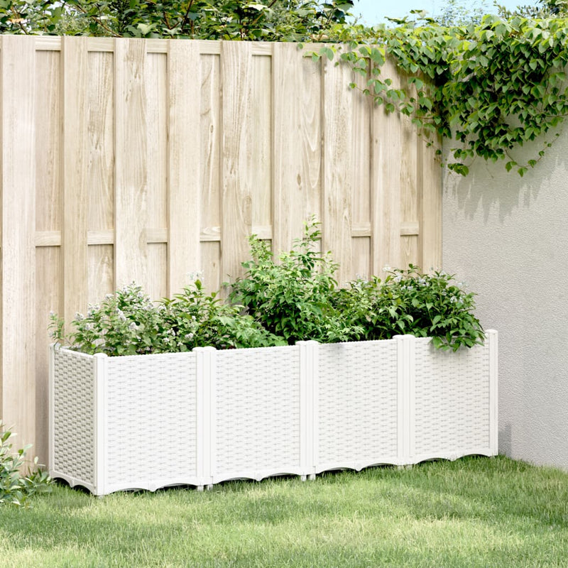 Load image into Gallery viewer, Vidaxl plantenbak 160x40x53 cm polypropeen wit