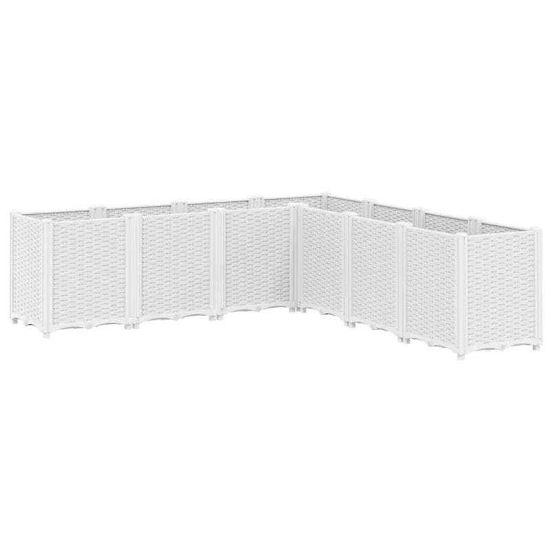 Afbeelding laden in galerijviewer, Vidaxl plantenbak 160x160x53 cm polypropeen wit