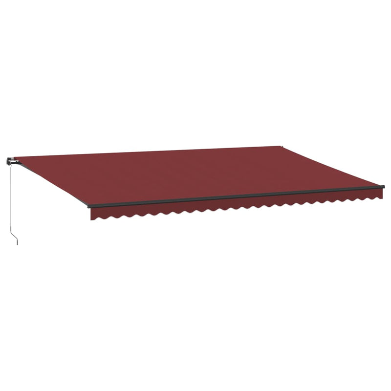 Load image into Gallery viewer, VidaXL Luifel handmatig uittrekbaar met LED's 600x350 cm bordeauxrood