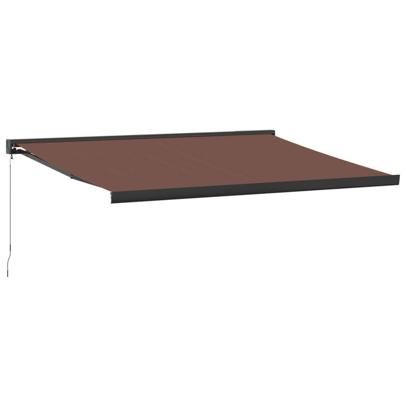 Load image into Gallery viewer, VidaXL Luifel handmatig uittrekbaar 450x300 cm bruin