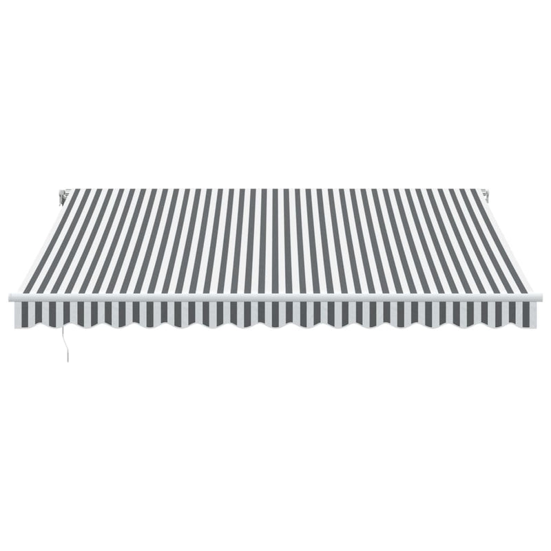 Load image into Gallery viewer, VidaXL Luifel automatisch uittrekbaar 400x300 cm antraciet en wit