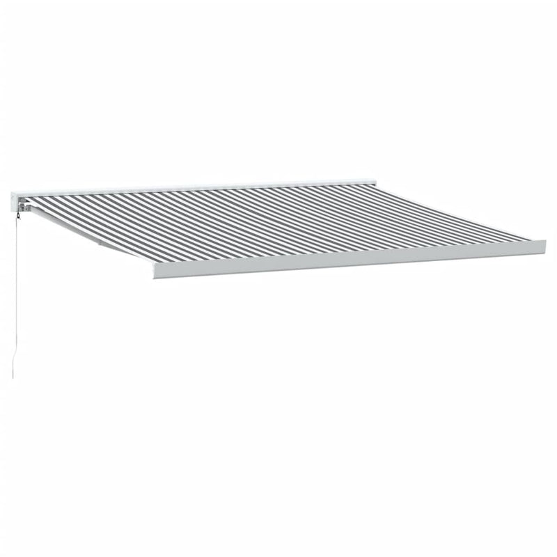 Load image into Gallery viewer, VidaXL Luifel uittrekbaar 4x3 m stof en aluminium antraciet en wit